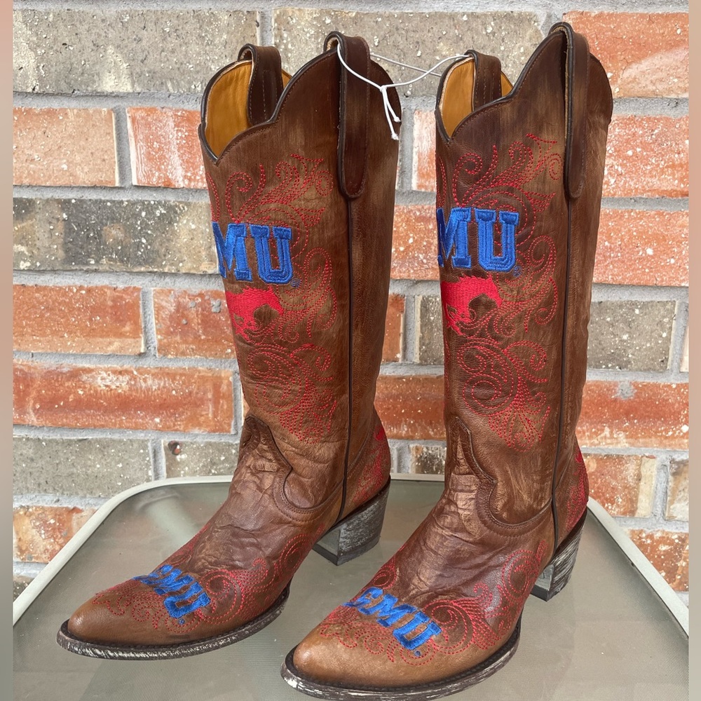SMU Mustangs Gameday Cowboy Boots - Picture 4 of 8